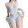 Pure temptation lingerie set - sexy backless bodysuit with detachable belly band, seductive eat-ready outfit