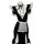 Pure temptation maid cosplay lingerie set - revealing chest & butt costume, no-remove seductive uniform outfit featuring blac...