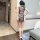 Sexy vintage qipao lingerie set with ink print, pure temptation plus size sleepwear