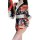 Sexy yukata-inspired kimono lingerie set featuring vibrant floral patterns, perfect for role play costumes.