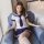 A stylish young woman models the pure & tempting jk uniform set, featuring a sailor-style schoolgirl outfit with a bow tie an...