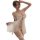 Woman modeling a sheer mesh lace sleep dress with delicate straps and flowing fabric, perfect for plus size bedroom lingerie.