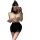 Woman wearing pure & tempting lingerie set - modest secretary style bodycon skirt sleepwear cosplay outfit with lace eye mask...