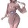 Elegant purple lace hanfu-inspired sleepwear featuring an off-shoulder design with a backless robe set, perfect for women see...