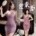 Seductive purple lace bodysuit set, sheer design, perfect for sleepwear or sensual evening wear.