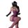 Woman wearing a purple lace corset set with push-up underwire bodysuit, featuring cotton-padded cups and slim-fit mesh trim.