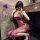 Sexy purple lace mesh sleepwear set for women, featuring sheer nightgowns and provocative lingerie outfits.
