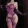Purple lace lingerie set with corset, steel boning, and adjustable straps—sexy, elegant, and alluring.