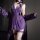 Elegant purple lace sleep dress with sheer fabric, perfect for valentines and new year celebrations, featuring delicate lace ...
