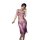 Purple lace sheer sleepwear set featuring a seductive split skirt and strap cami, perfect for small bust women.