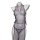 Purple sensual lingerie set featuring a modest-chic split qipao design with sheer mesh and ties, no-remove style.