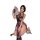 A woman poses elegantly in a purple high-slit cheongsam lingerie set, featuring sheer fabric and intricate lace details. the ...