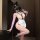 Sexy qiaoduo lace sheer bodysuit with open-crotch design, perfect maid costume for women, elegant mesh sleepwear