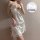 Qingran luxury lace sleep set for women – silk-satin & chiffon sexy slip dress, pure temptation nightwear with adjustable