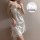 Qingran luxury lace sleep set for women – silk-satin & chiffon sexy slip dress, pure temptation nightwear with adjustable