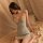 Elegant satin sleep dress with lace detailing and built-in padded bra, perfect for an at-home outfit.