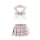 Qingran sexy plaid jk uniform set - summer student lingerie with lace-up & cut-out details