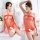 Qingran summer sexy lingerie set featuring transparent lace belly dance bra and panty outfit for women, showcased on models i...
