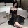 Qingran womens seductive lingerie set - busty-enhancing lace sleepwear dress with adjustable straps, elegantly displayed on a...