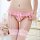 Qingran womens seductive lingerie set featuring lace, pearl accents, adjustable garter belt, and open-crotch design.