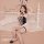 Woman modeling qingruohan adorable bunny girl lingerie set, a sexy black and white one-piece short dress costume with fishnet...