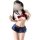 Sexy jk uniform set with pleated mini skirt and red bow, designed for adult role play by qingruohan.