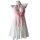 Pink and white silk qipao lingerie set with lace trim, bow detail, and vintage chinese-style design for women.