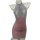 Sheer lace hook-neck bodycon dress in dusty rose, featuring a transparent top and fitted skirt for seductive nightclub or sle...