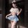 A stylish model showcases a qingshe pure sailor-style sensual lingerie skirt, featuring flirty pleats and a playful design in...