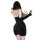 A woman models a black red velvet sheer lace bodycon dress featuring a sparkling backless design, perfect for festive occasio...