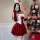 Qingshe sexy christmas bunny girl costume set - seductive holiday lingerie outfit, featuring a red velvet short robe with bun...