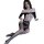 Woman wearing qingyege sheer mesh bodysuit with open-crotch design and matching stockings, elegant lingerie set.