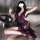 Woman in qqny plus size lace sleep dress, a sexy sheer bedroom lingerie set with no-remove passion nightwear design.