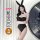 Woman wearing black bunny-themed qqny pure allure lace sleepwear set, elegant and sensual with soft fabric, designed for inti...