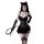Woman wearing qqny pure allure lace sleepwear set with cat ears, gloves, and garter stockings for elegant sensual nightwear.
