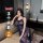 Woman wearing qqny pure allure lingerie set, elegant blue lace sleepwear, sensual and sophisticated bedroom wear for women.