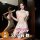 Elegant sensual lingerie set featuring sheer fabric and intricate lace design, perfect for luxurious bedroom wear with a touc...