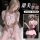 Elegant pink sleepwear set featuring a sailor-style top with bow tie and matching skirt, ideal for sensual nightwear.