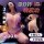 Woman modeling qqny pure allure sleepwear set – elegant pink lingerie with lace, fluffy accents, and fishnet stockings.