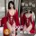 Elegant red lace sleepwear set, featuring intricate designs and sheer fabric for a luxurious look. perfect for intimate night...