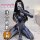 Woman posing in a black spider-themed bodysuit from qqny pure allure sleepwear set, elegant sensual lingerie for women.