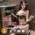 Model wearing qqny pure allure black lace lingerie set with garter belt, elegant seductive sleepwear for women.
