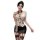 Elegant woman wearing qqny pure allure sleepwear set – a sensual lingerie with lace stockings and stylish top.