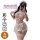 Woman modeling qqny pure allure sleepwear set — elegant white lace lingerie with apron, stockings, and headpiece for sensual ...