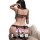 Woman wearing qqny pure allure black lace lingerie set, elegant seductive sleepwear with delicate detailing.