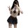 A woman poses with a phone, wearing a sheer blouse, tie, pleated skirt, and stockings, embodying a cute schoolgirl style ense...