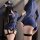 Sexy blue police uniform lingerie set with harness, thigh straps, and no-remove design for women’s erotic sleepwear.