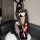 Sexy sheer mesh bunny outfit with black lace details, perfect for cosplay and role play. includes bunny ears and thigh-high s...