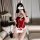 Sexy rabbit girl costume bodysuit featuring festive design, perfect for new year and christmas role play, with open-crotch st...