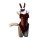 Red rabbit girl lingerie set with bunny ears, featuring a tight-fit costume and floral accents for women.